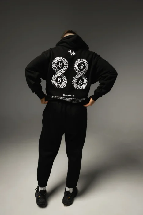 ETERNAL SCRIPT HOODIE BLACK